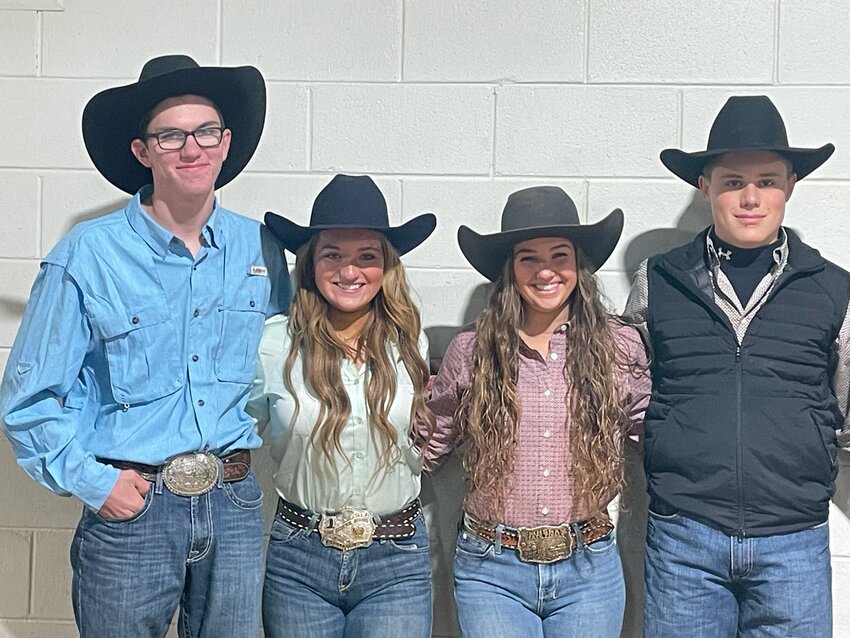 Central Mississippi Rodeo Club Members, from left, are Eli McDonald, Gracie Jenkins, Helen Beason, and Braden Welch.